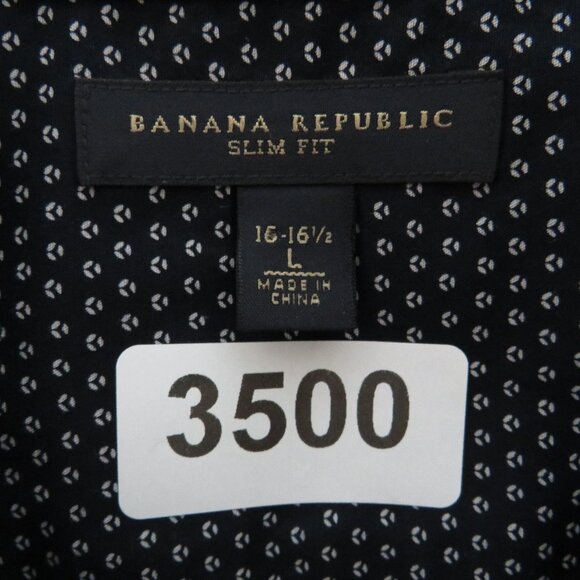 Banana Republic* Men's Long Sleeve Button Down Curved Hem BOHO Dress Shirt~Large - Picture 3 of 10